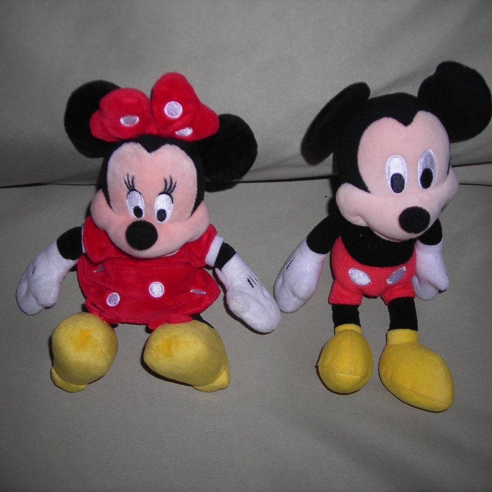 2 Disney characters ,plush Mickey & Minnie